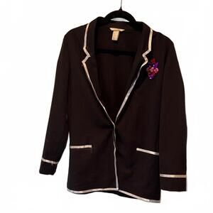 H&M Black Blazer with White Accents